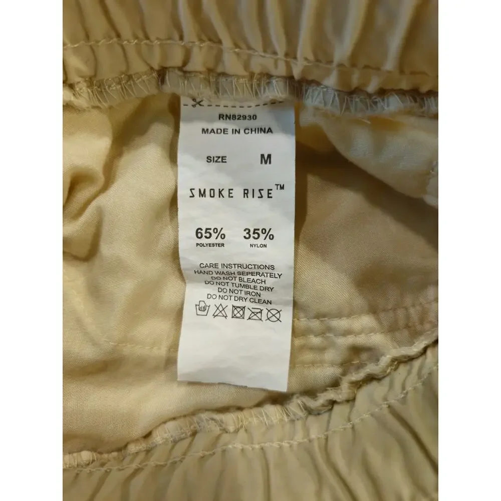 SMOKE RISE Cream Cargo Shorts Mens Drawstring Waist Sz - M‎